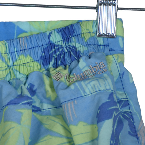 Columbia PFG Blue Swim Trunks Boys Medium 10 12 Elastic Mesh Fish Reels Squid - Picture 5 of 7